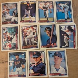 Topps Baseball Trading Cards - Blue and Red Highlights